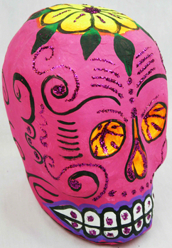 PAPER MACHE SKULL XL 10X9IN