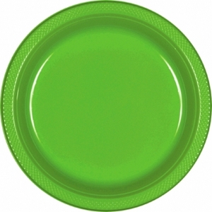 PLATES PLASTIC DINNER SOLID 20CT 9IN