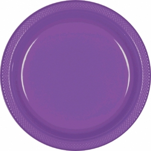 PLATES PLASTIC LUNCH SOLID 20CT 7IN
