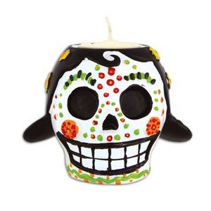 SKULL DECORATIVE TEA LIGHT FEMALE HOLDER