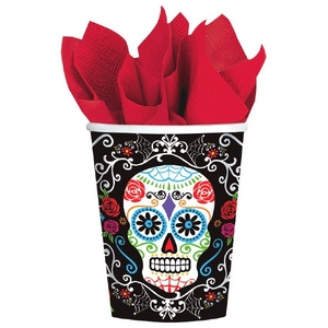 CUP 9OZ DAY OF THE DEAD 18CT