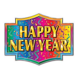 NEW YEAR SIGN 12X16.75IN