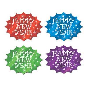 NEW YEAR FOIL CUTOUTS 14.75IN