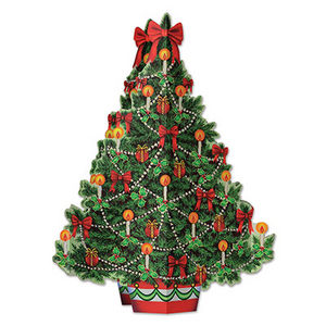3D CHRISTMAS TREE CENTERPIECE 11.75IN