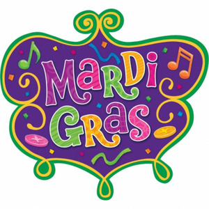 MARDI GRAS CARDBOARD MEDIUM CUTOUT