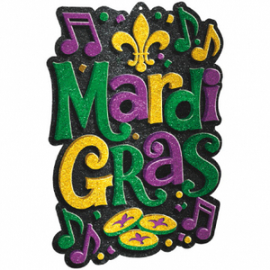 MARDI GRAS PLASTIC CUTOUT