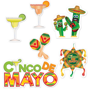 CINCO DE MAYO CUTOUTS 6PCS