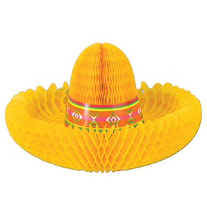 FIESTA YELLOW SOMBRERO CENTERPIECE