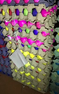 CONFETTI EGGS CASCARONES 120DZ TRAYS CASE