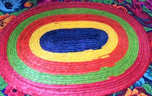 PLACEMAT STRAW OVAL COLORS