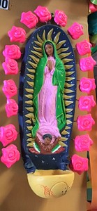 RED CLAY VIRGEN METEPEC LARGE