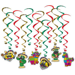 FIESTA WHIRLS HANGING DECORATIONS