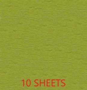 CREPE PAPER PACK OF 10 SHEETS 78X19IN - LIME GREEN EA