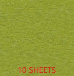 CREPE PAPER PACK OF 10 SHEETS 78X19IN - LIME GREEN EA