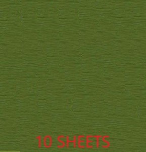 CREPE PAPER PACK OF 10 SHEETS 78X19IN - GREEN EA