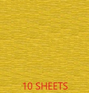 CREPE PAPER PACK OF 10 SHEETS 78X19IN - YELLOW EA