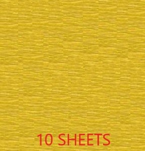 CREPE PAPER PACK OF 10 SHEETS 78X19IN - YELLOW EA