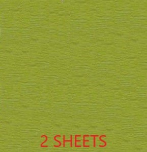 CREPE PAPER PACK OF 2 SHEETS 78X19IN - LIME GREEN EA