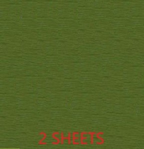 CREPE PAPER PACK OF 2 SHEETS 78X19IN - GREEN EA