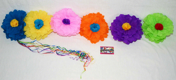 FLOWER PAPER DALIA LRG 7.5IN STRAND 40IN LONG