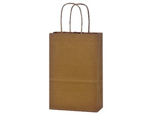 PAPER BAG SML KRAFT 5.25X3.5X8.25 ROSE