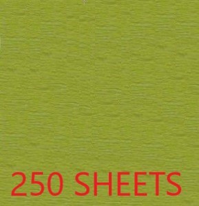CREPE PAPER CASE OF 250 SHEETS 78X19IN - LIME GREEN EA
