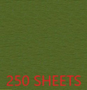 CREPE PAPER CASE OF 250 SHEETS 78X19IN - GREEN EA