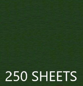 CREPE PAPER CASE OF 250 SHEETS 78X19IN - CHRISTMAS GREEN EA