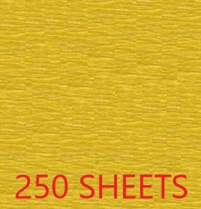 CREPE PAPER CASE OF 250 SHEETS 78X19IN - YELLOW EA