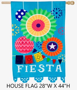 FLAG FIESTA HOUSE APPLIQUES 28W X 44H IN