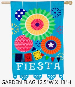 FLAG FIESTA GARDEN APPLIQUES 12.5W X 18H IN