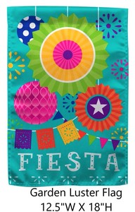 FLAG FIESTA GARDEN LUSTER 12.5W X 18H IN