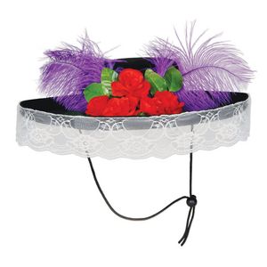 DOD CATRINA HAT BLACK W/ FLOWERS