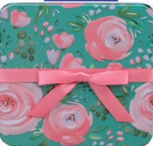 GIFT CARD HOLDER PASTEL ROSES 4WX.6X4HIN