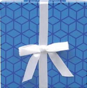 GIFT CARD HOLDER BLUE DIAMOND FOIL 4WX.6X4HIN