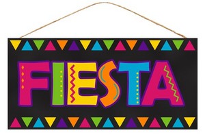 SIGN FIESTA 12.5INX6IN COLOR