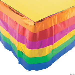 TABLE SKIRT PLASTIC FIESTA METALLIC RUFFLE 9FTX29IN