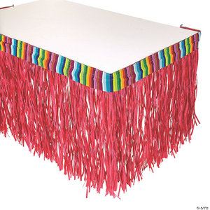 TABLE SKIRT PLASTIC FRINGE FIESTA 9FTX29IN