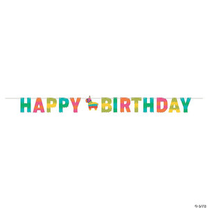 BANNER FIESTA FUN HAPPY BIRTHDAY CARDSTOCK AND TWINE