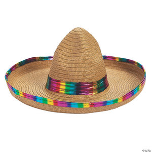 SOMBRERO STRAW FOIL METALLIC RAINBOW 9X20IN