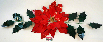 FLOWER POINSETTIA LRG INDIV. W/CONE 19IN