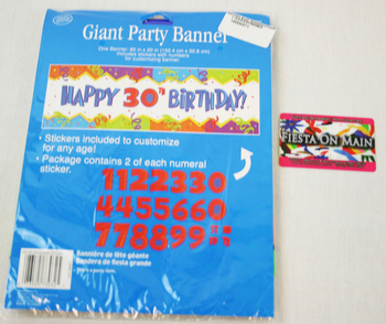 BIRTHDAY BLAST BANNERW/STICKER 60X20IN