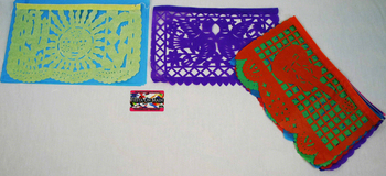 PAPEL PICADO MED 13X8IN 12.5FT FIESTA