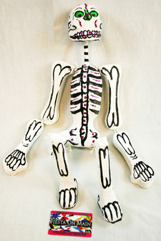 PAPER MACHE SKELETON WHITE SML 25 X6IN